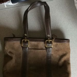 Vintage Coach Suede bag